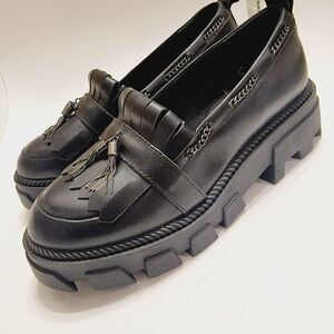 Anthropologie Kelsi Dagger Brooklyn Burke Flats Lug Loafer Size 7.5 NWT